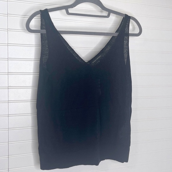 NWT Banana Republic Tank Black Linen Small - Picture 1 of 8